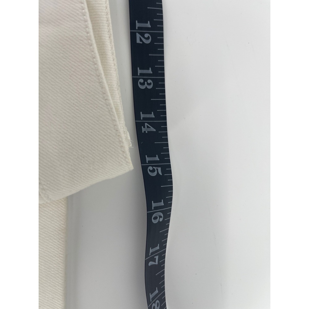 White House Black Market Blanc Wide Leg Pants 6 White Excellent Mid Rise Denim - Picture 5 of 8